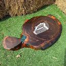 Tábua de Churrasco Personalizada - Palmeiras + Kit Churrasco Personalizado