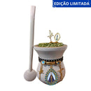 Cuia Chimarrão Decorada Nossa Senhora, Choker Luxo E Bomba