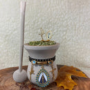 Cuia Chimarrão Decorada Nossa Senhora, Choker Luxo E Bomba