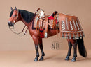 Escultura Cavalo Breyer Vermelho equipado