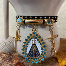 Cuia Chimarrão Decorada Nossa Senhora, Choker Luxo E Bomba