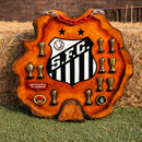 Tábua de Churrasco Personalizada - Santos + Kit Churrasco Personalizado