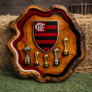 Tábua de Churrasco Personalizada - Flamengo + Kit Churrasco Personalizado