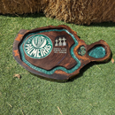 Tábua de Churrasco Personalizada - Palmeiras + Kit Churrasco Personalizado