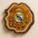 Tábua de Churrasco Personalizada - Real Madrid + Kit Churrasqueiro