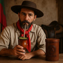 Kit Chimarrão Mate Gaúcho Bomba, Cuia Porongo, Porta Erva